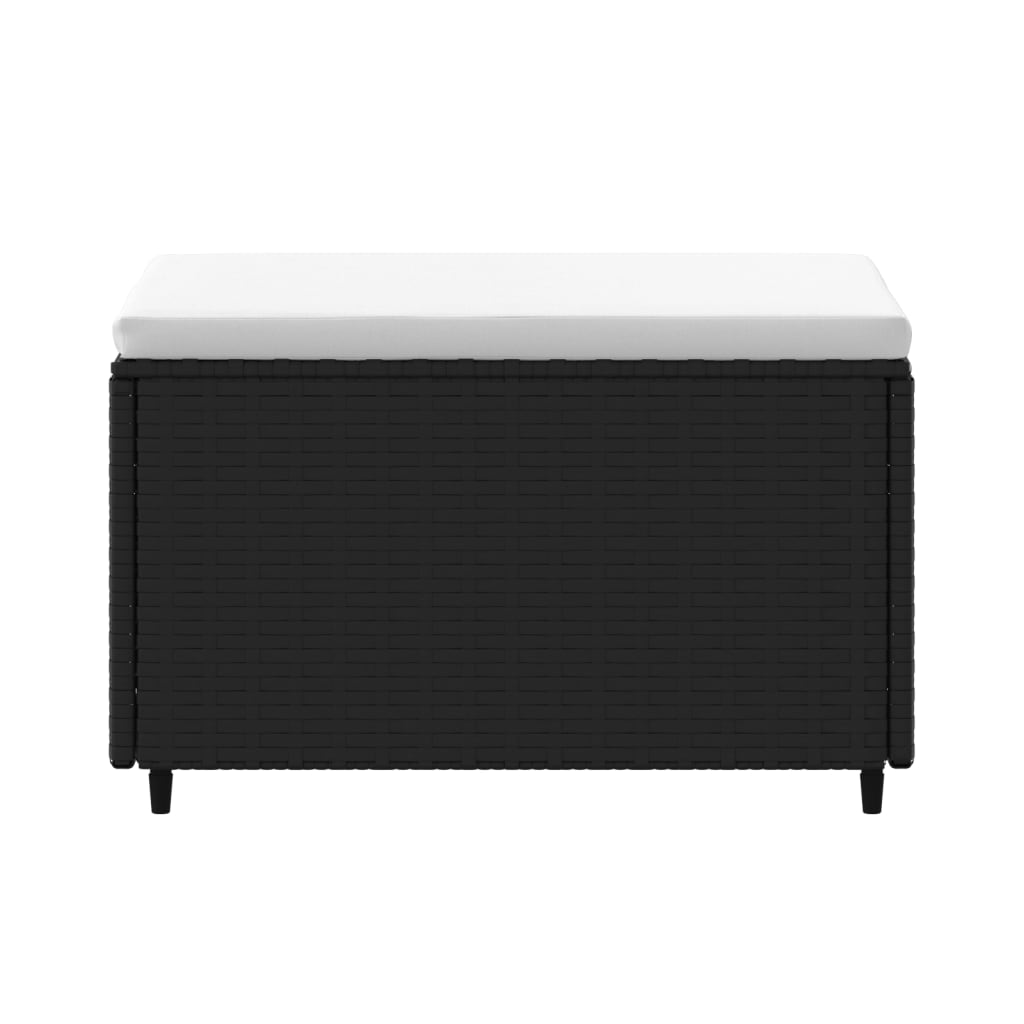 Voetensteun met kussen poly rattan zwart is nu te koop bij PeponiXL, paradijselijk wonen!