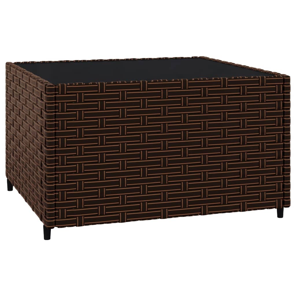 3-delige Loungeset met kussens poly rattan bruin is nu te koop bij PeponiXL, paradijselijk wonen!