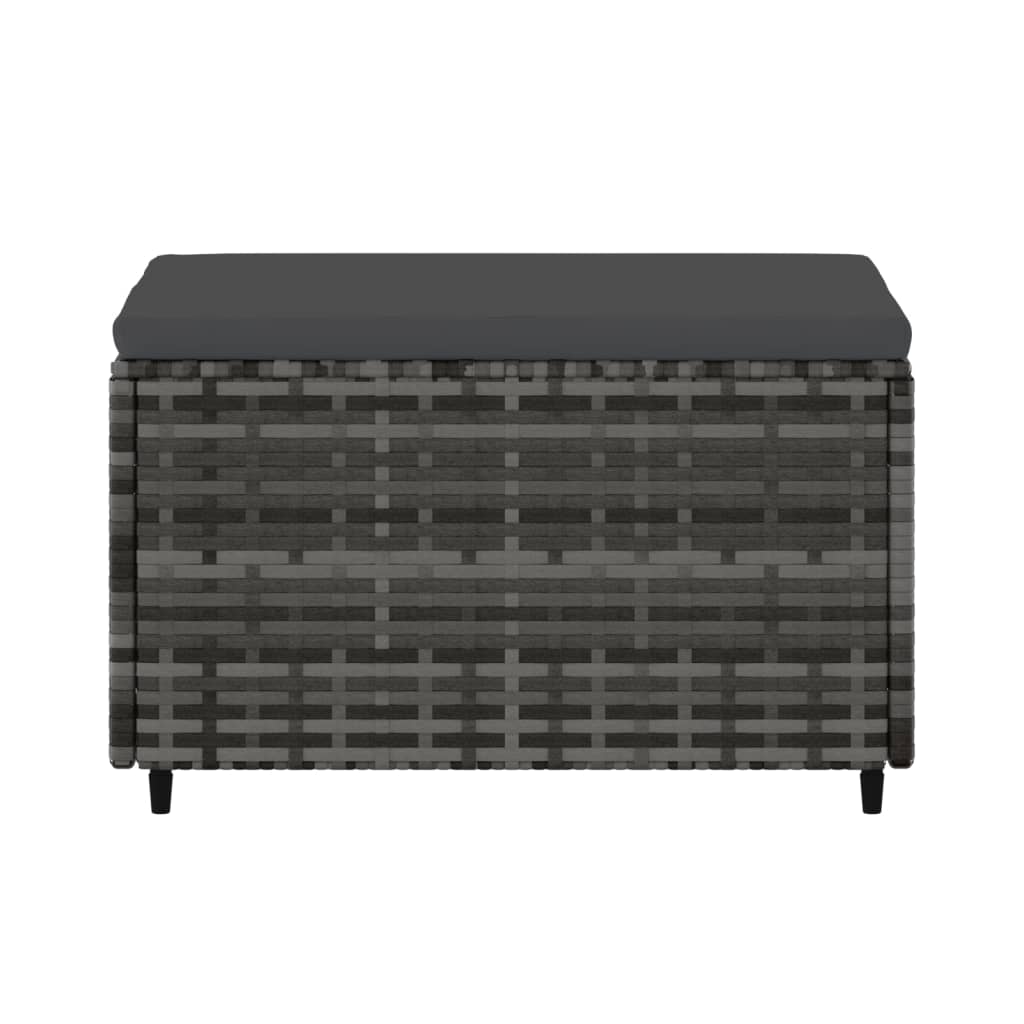 Voetensteun met kussen poly rattan grijs is nu te koop bij PeponiXL, paradijselijk wonen!