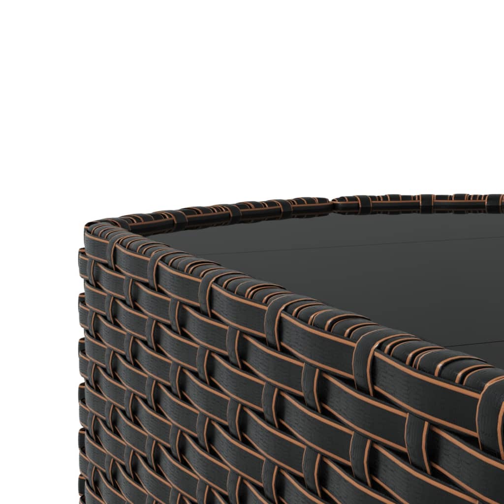 3-delige Loungeset met kussens poly rattan bruin is nu te koop bij PeponiXL, paradijselijk wonen!