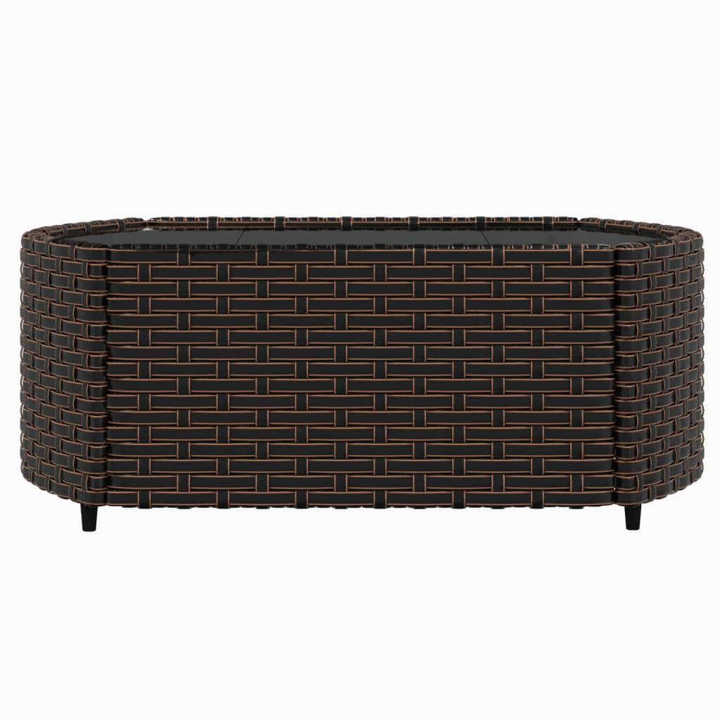 4-delige Loungeset met kussens poly rattan bruin is nu te koop bij PeponiXL, paradijselijk wonen!