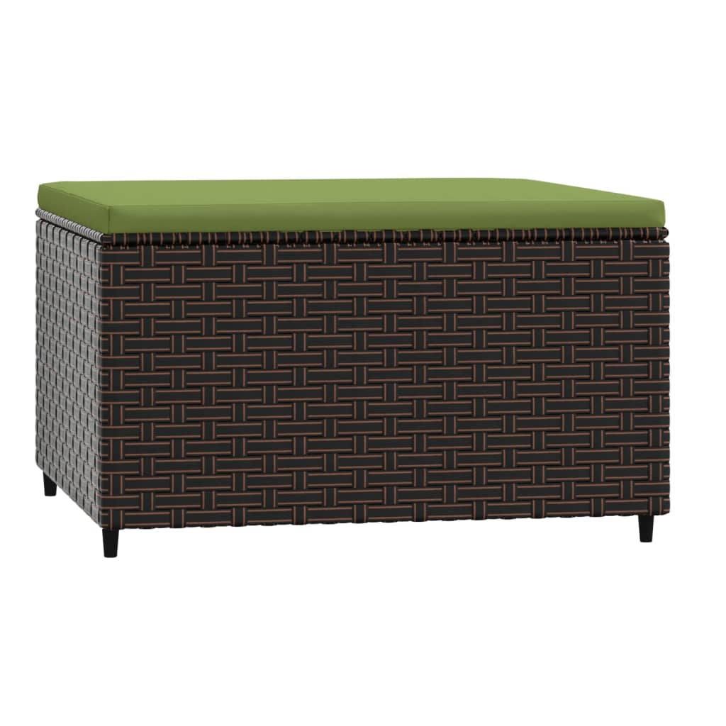 Voetensteunen 2 st met kussens poly rattan bruin is nu te koop bij PeponiXL, paradijselijk wonen!