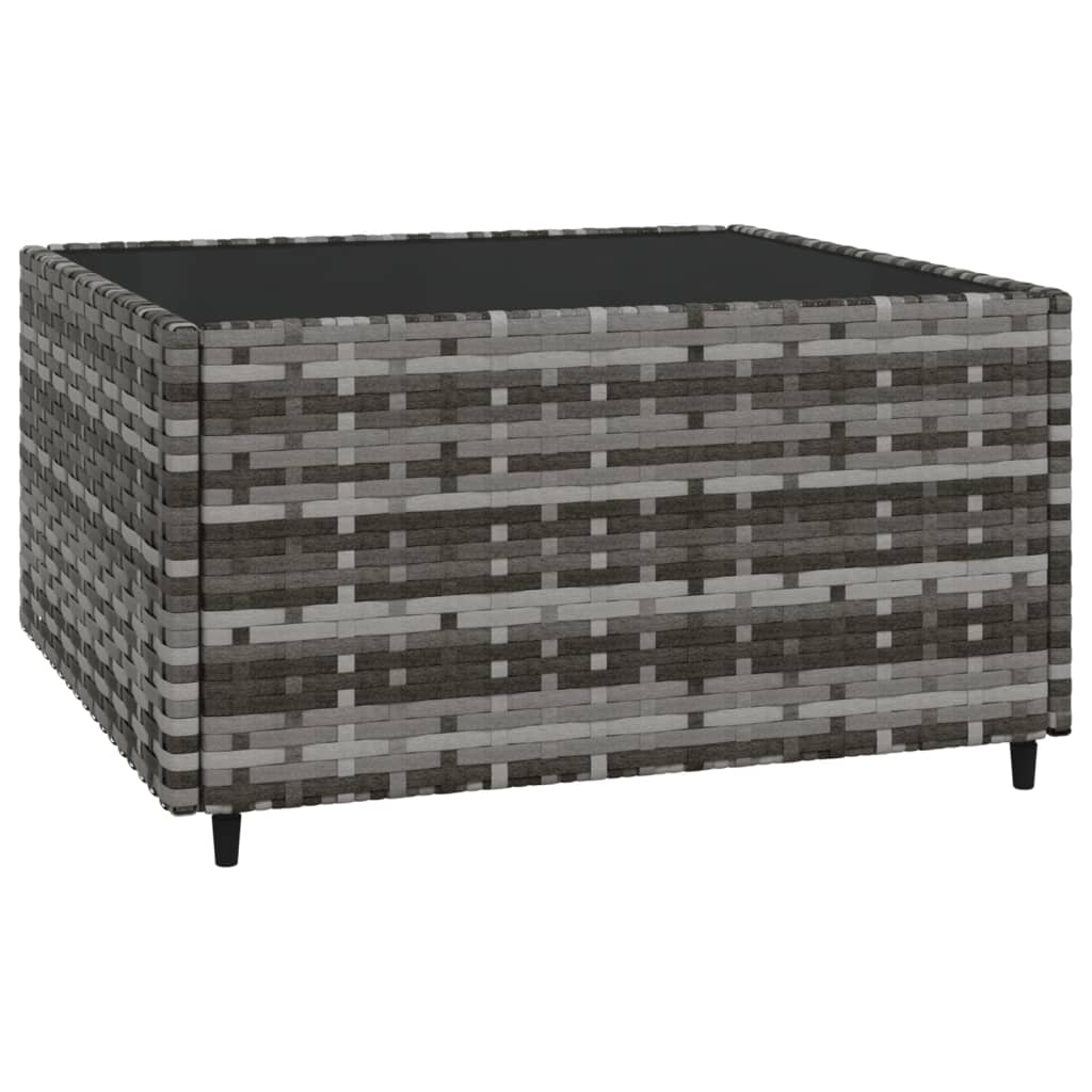 3-delige Loungeset met kussens poly rattan grijs is nu te koop bij PeponiXL, paradijselijk wonen!
