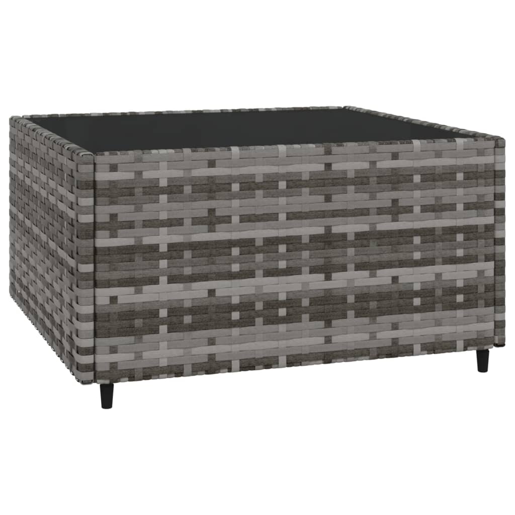 4-delige Loungeset met kussens poly rattan grijs is nu te koop bij PeponiXL, paradijselijk wonen!