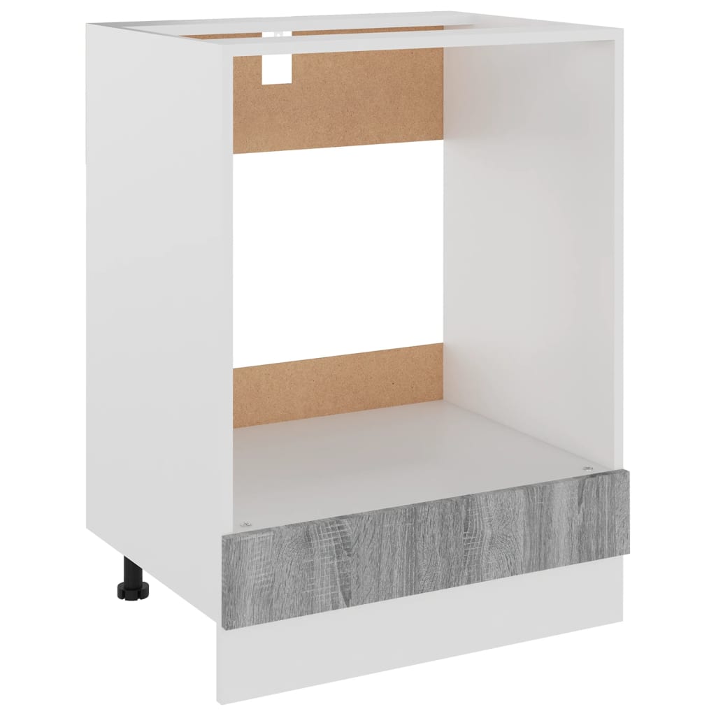 Ovenkast Lyon 60x46x81,5 cm grijs sonoma eikenkleurig is nu te koop bij PeponiXL, paradijselijk wonen!