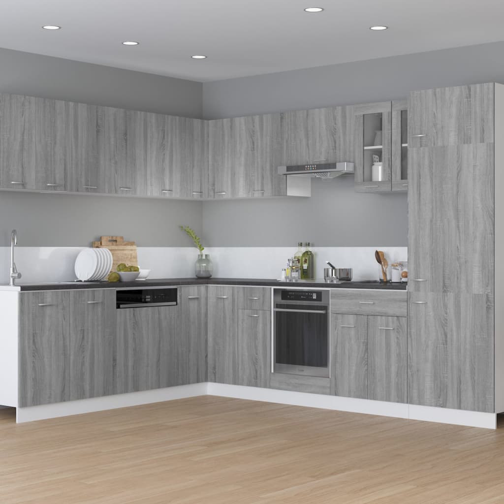 Ovenkast Lyon 60x46x81,5 cm grijs sonoma eikenkleurig is nu te koop bij PeponiXL, paradijselijk wonen!