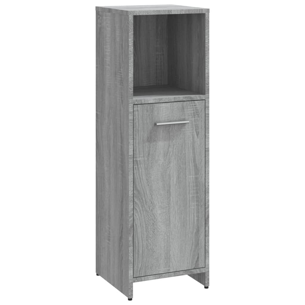Badkamerkast 30x30x95 cm bewerkt hout grijs sonoma eikenkleurig is nu te koop bij PeponiXL, paradijselijk wonen!