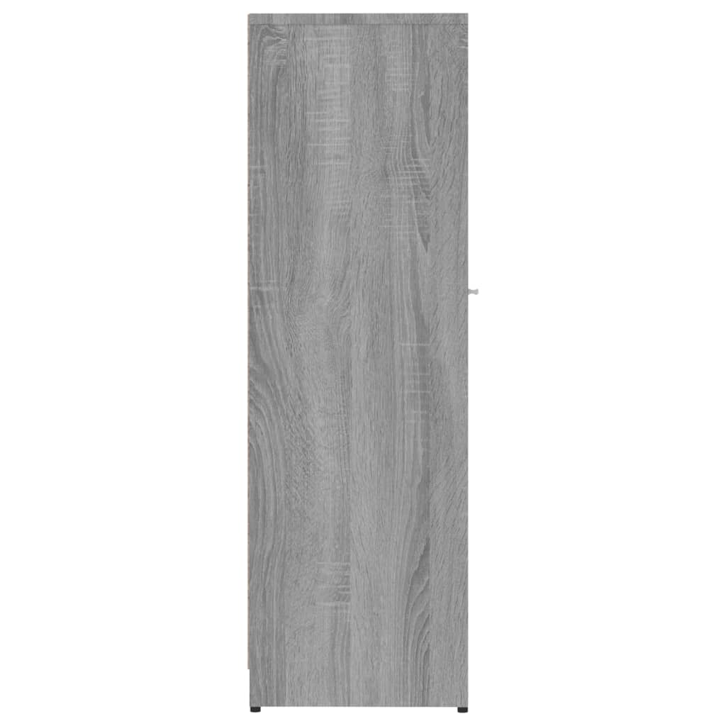 Badkamerkast 30x30x95 cm bewerkt hout grijs sonoma eikenkleurig is nu te koop bij PeponiXL, paradijselijk wonen!