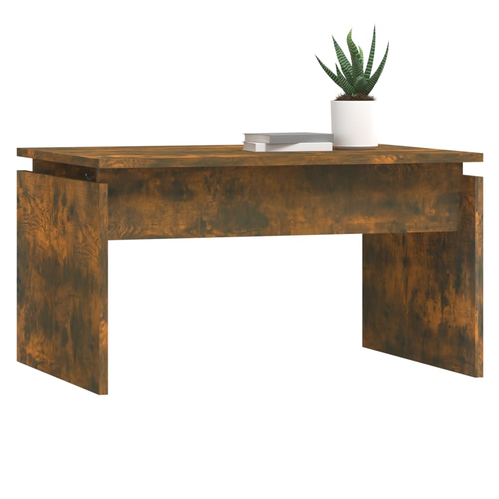 Salontafel 68x50x38 cm bewerkt hout gerookt eikenkleurig is nu te koop bij PeponiXL, paradijselijk wonen!