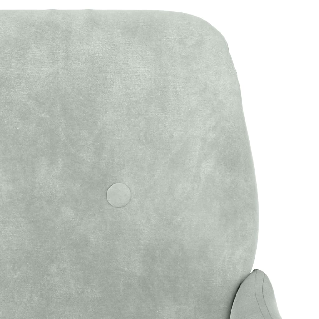 Fauteuil 62x79x79 cm fluweel lichtgrijs is nu te koop bij PeponiXL, paradijselijk wonen!