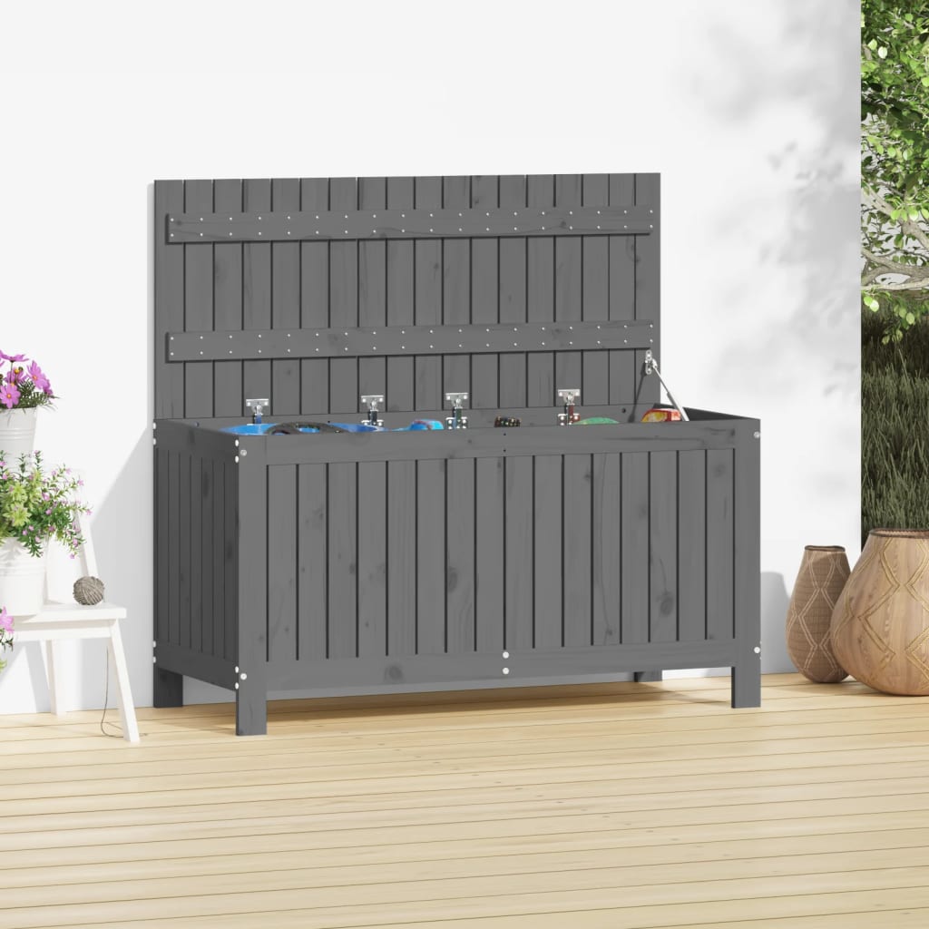Tuinbox 115x49x60 cm massief grenenhout grijs is nu te koop bij PeponiXL, paradijselijk wonen!