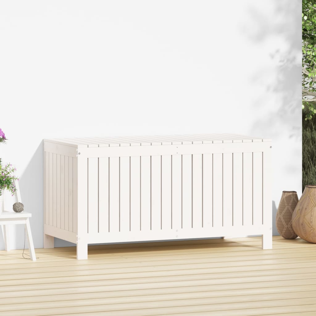 Tuinbox 121x55x64 cm massief grenenhout wit is nu te koop bij PeponiXL, paradijselijk wonen!