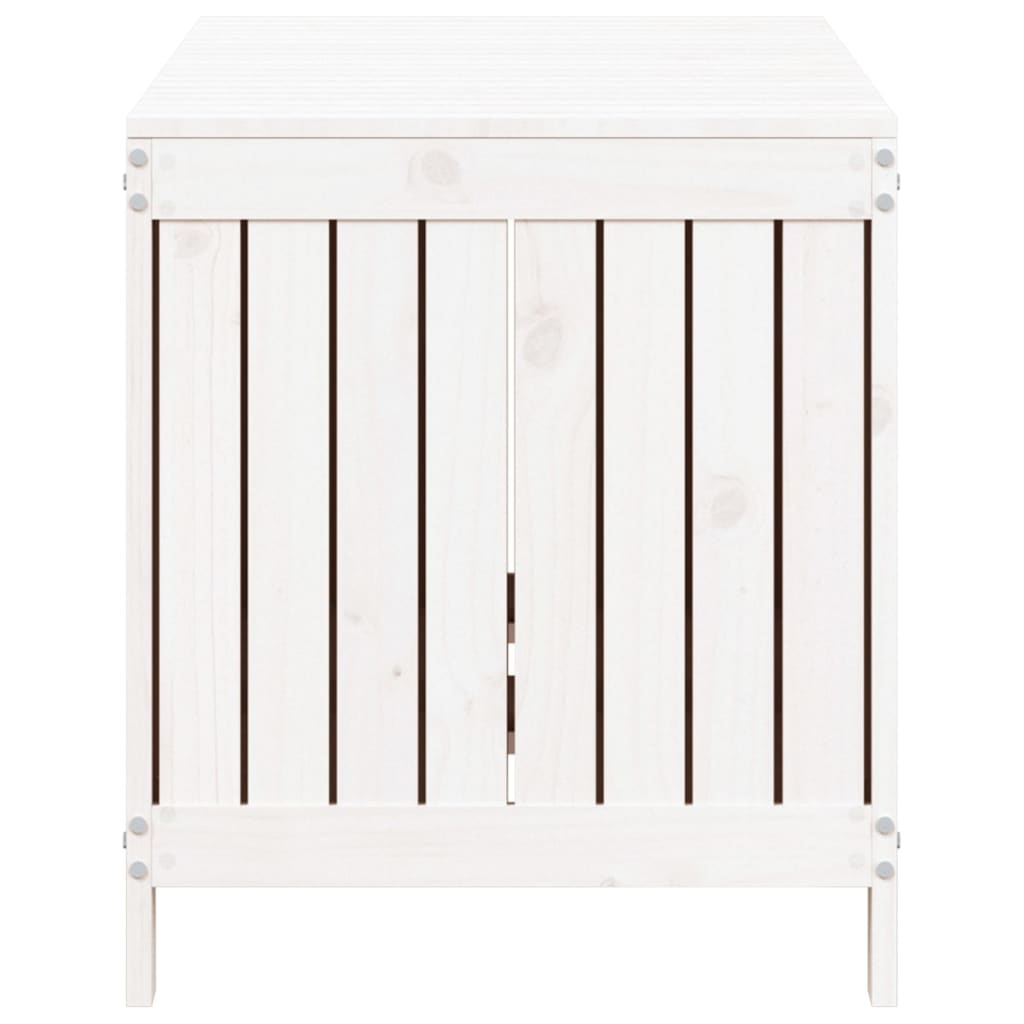 Tuinbox 121x55x64 cm massief grenenhout wit is nu te koop bij PeponiXL, paradijselijk wonen!