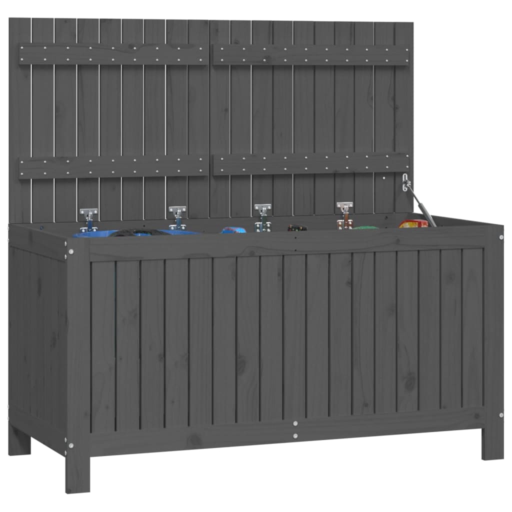 Tuinbox 121x55x64 cm massief grenenhout grijs is nu te koop bij PeponiXL, paradijselijk wonen!