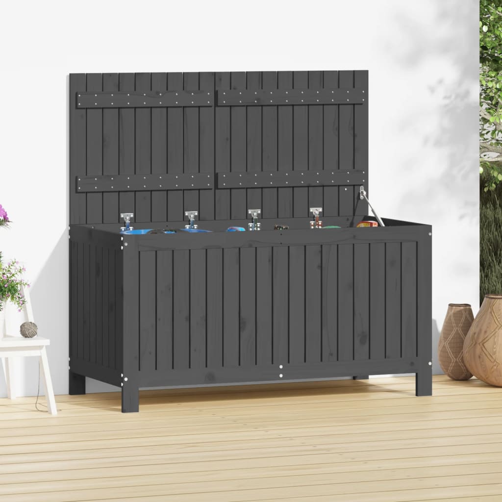 Tuinbox 121x55x64 cm massief grenenhout grijs is nu te koop bij PeponiXL, paradijselijk wonen!
