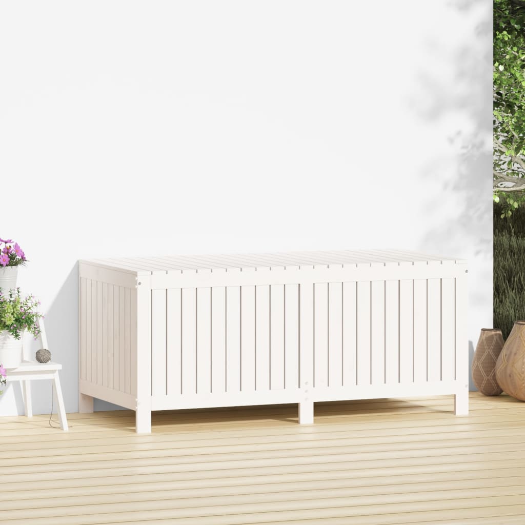 Tuinbox 147x68x64 cm massief grenenhout wit is nu te koop bij PeponiXL, paradijselijk wonen!