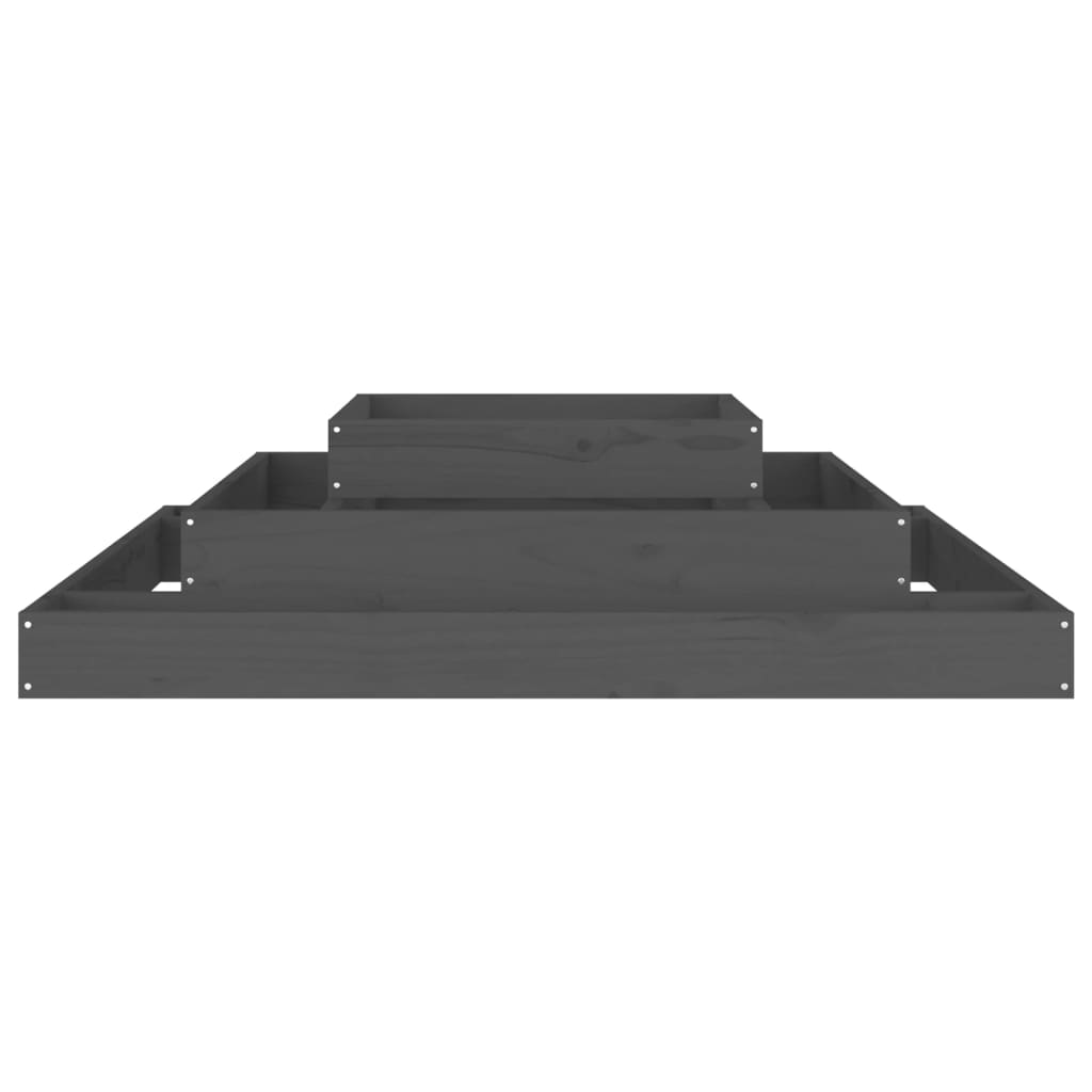 Plantenbak 110x110x27 cm massief grenenhout grijs is nu te koop bij PeponiXL, paradijselijk wonen!