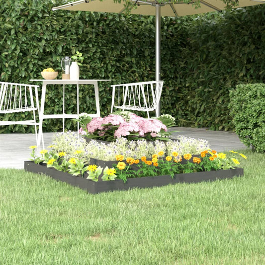Plantenbak 110x110x27 cm massief grenenhout grijs is nu te koop bij PeponiXL, paradijselijk wonen!