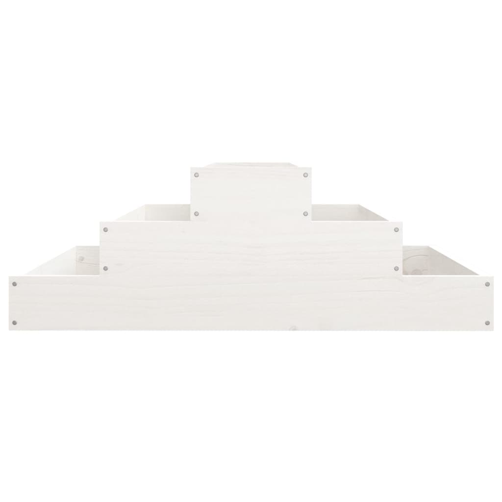 Plantenbak 80x80x27 cm massief grenenhout wit is nu te koop bij PeponiXL, paradijselijk wonen!
