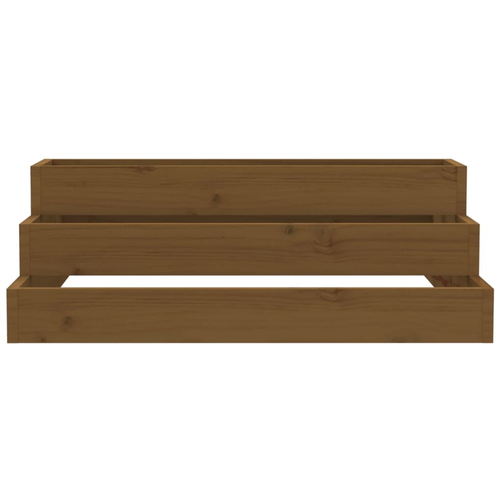 Plantenbak 80x80x27 cm massief grenenhout honingbruin is nu te koop bij PeponiXL, paradijselijk wonen!