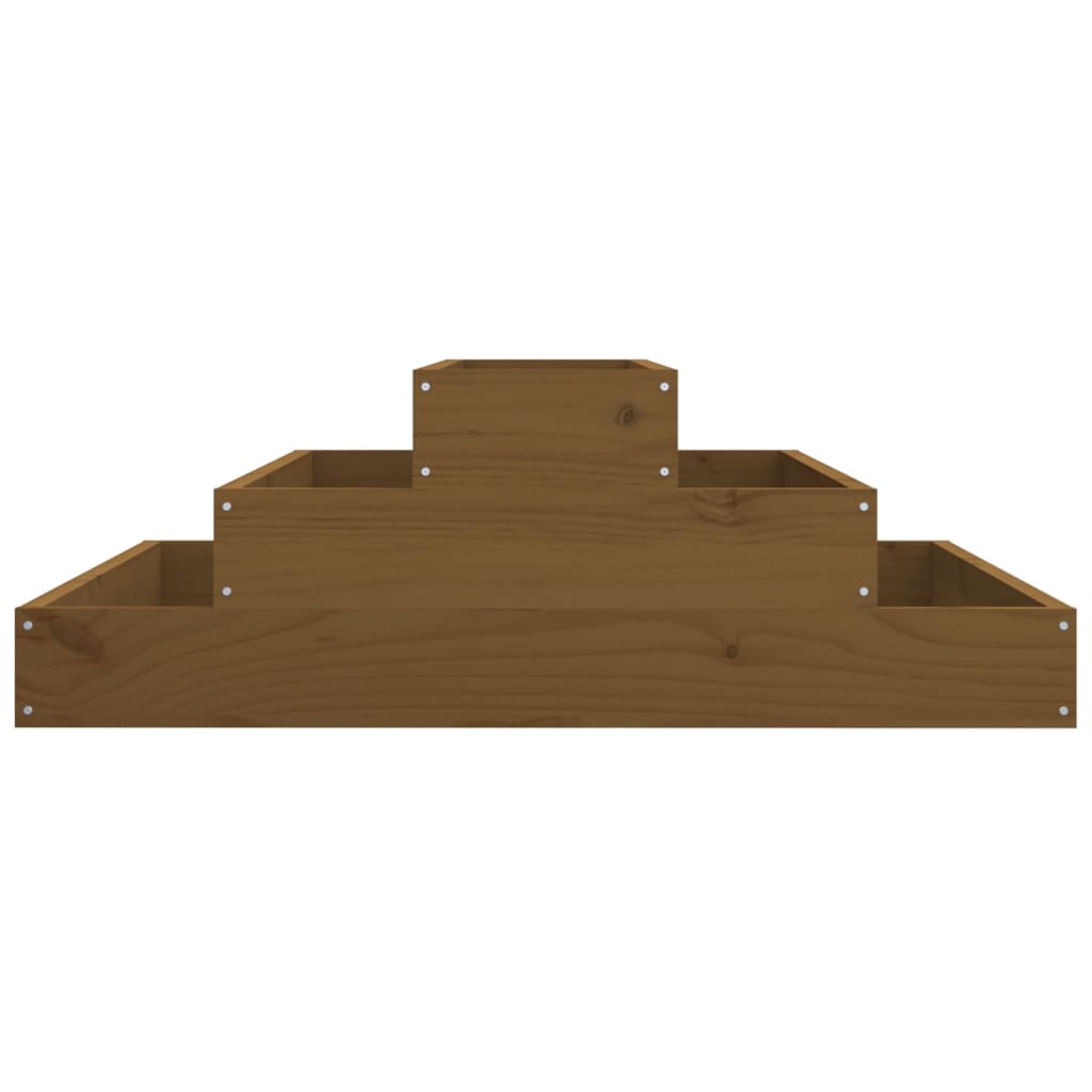 Plantenbak 80x80x27 cm massief grenenhout honingbruin is nu te koop bij PeponiXL, paradijselijk wonen!