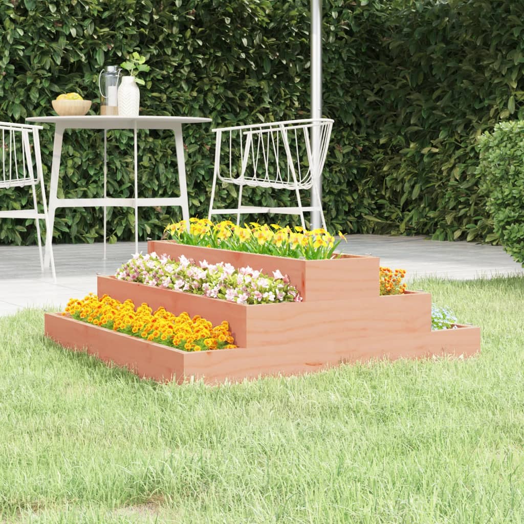 Plantenbak 80x80x27 cm massief douglashout is nu te koop bij PeponiXL, paradijselijk wonen!
