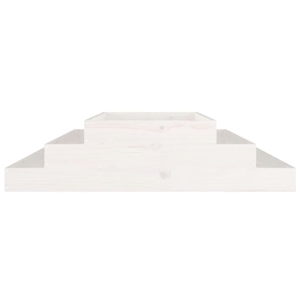 Plantenbak 110x110x27 cm massief grenenhout wit is nu te koop bij PeponiXL, paradijselijk wonen!