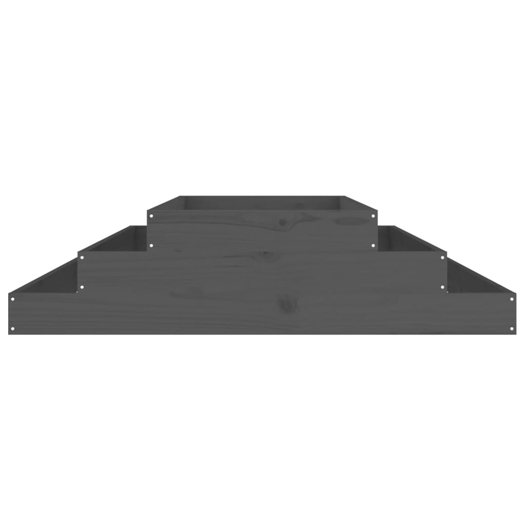 Plantenbak 110x110x27 cm massief grenenhout grijs is nu te koop bij PeponiXL, paradijselijk wonen!