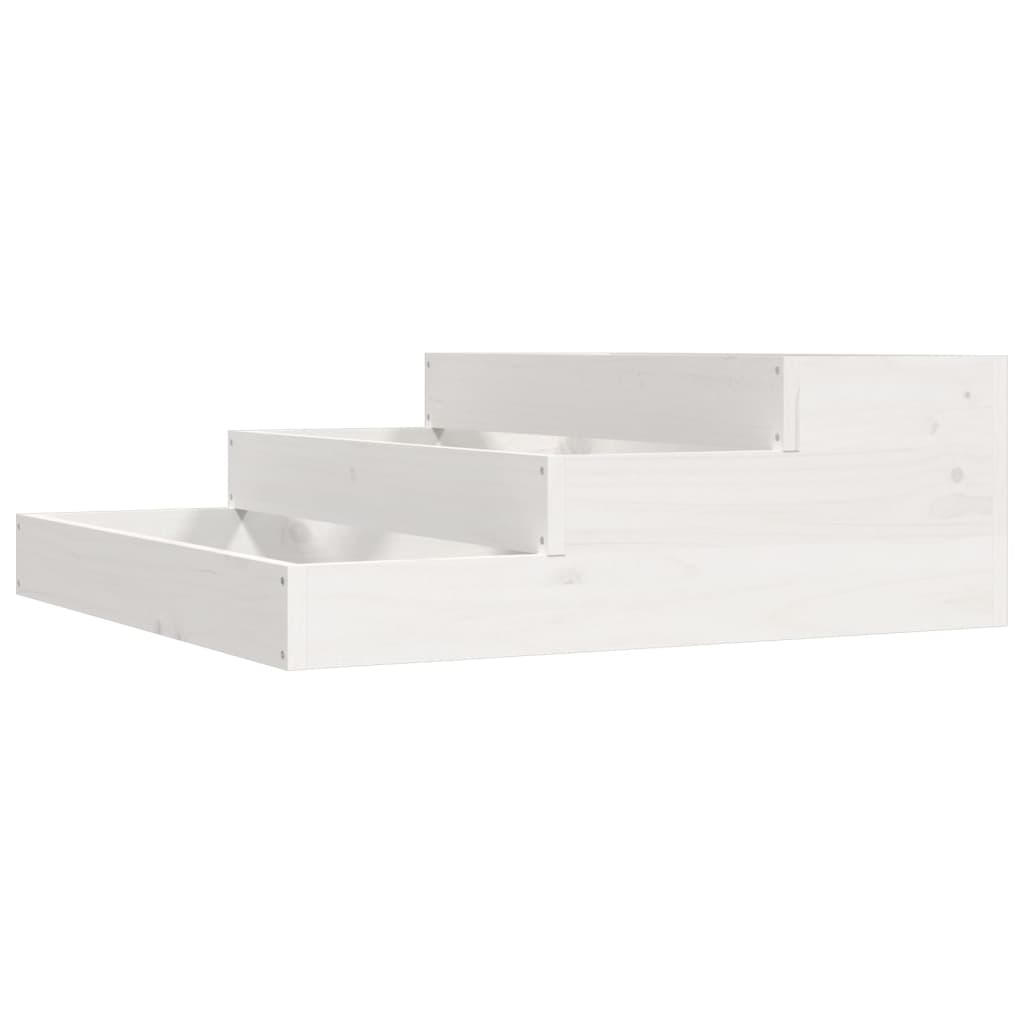 Plantenbak 78x78x27 cm massief grenenhout wit is nu te koop bij PeponiXL, paradijselijk wonen!