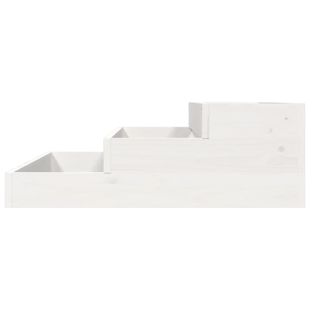 Plantenbak 78x78x27 cm massief grenenhout wit is nu te koop bij PeponiXL, paradijselijk wonen!