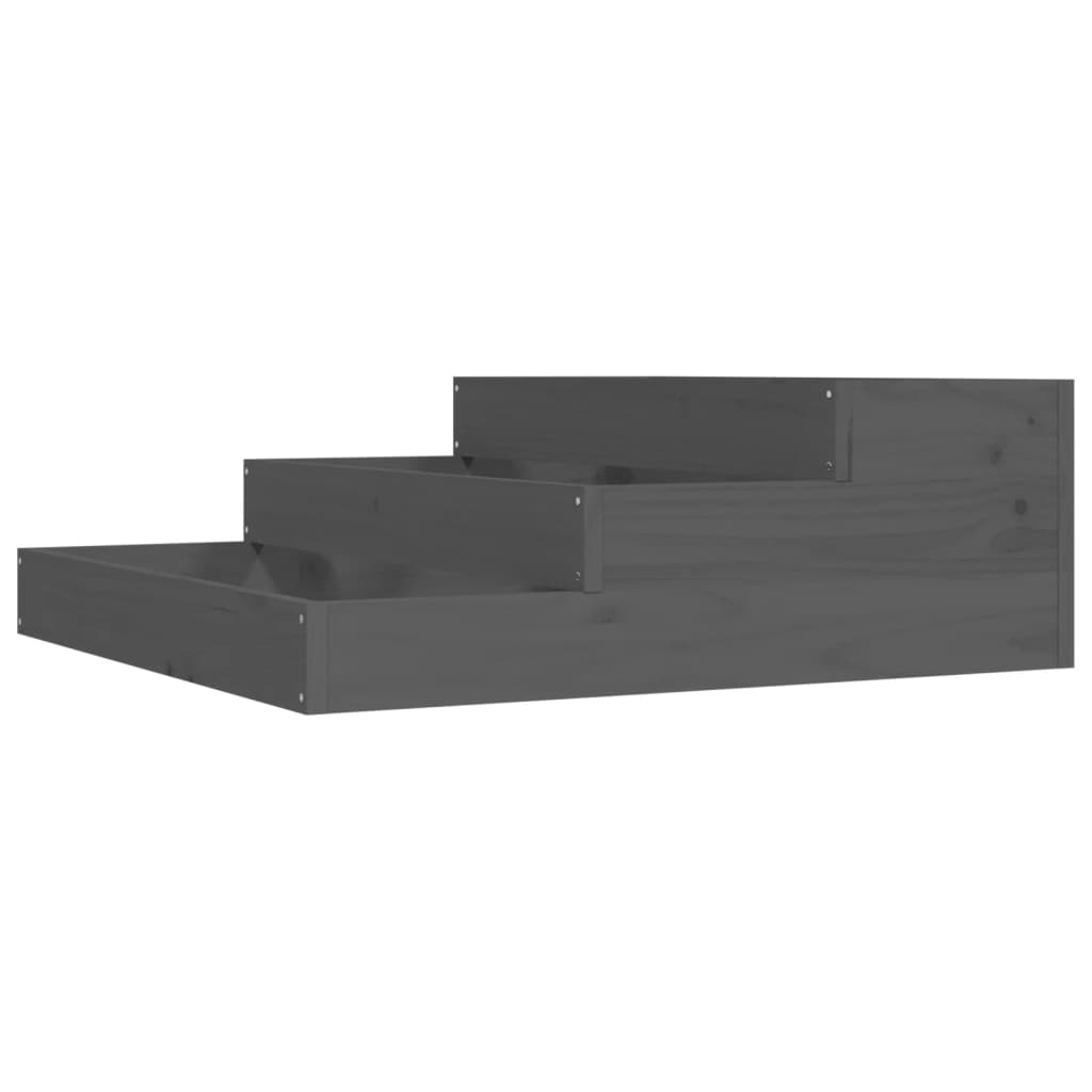 Plantenbak 78x78x27 cm massief grenenhout grijs is nu te koop bij PeponiXL, paradijselijk wonen!