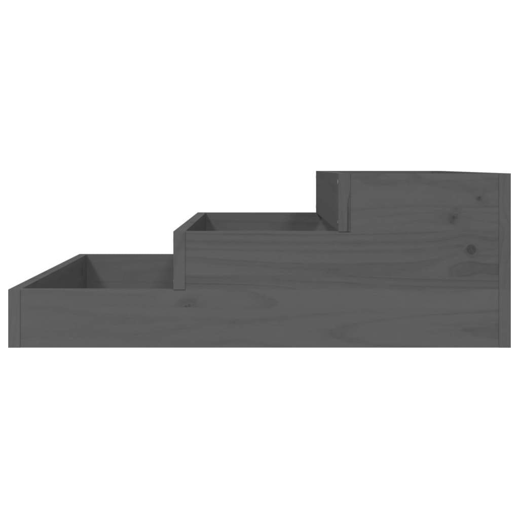 Plantenbak 78x78x27 cm massief grenenhout grijs is nu te koop bij PeponiXL, paradijselijk wonen!
