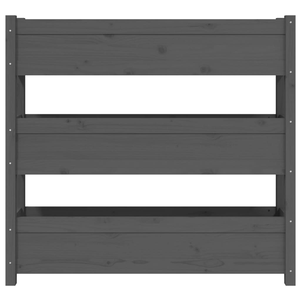 Plantenbak 112x25x104,5 cm massief grenenhout grijs is nu te koop bij PeponiXL, paradijselijk wonen!