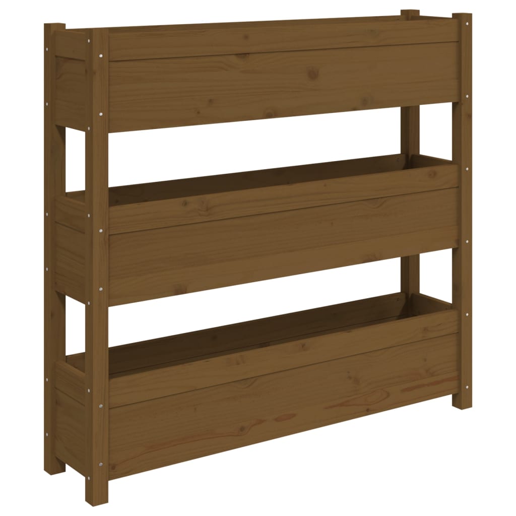 Plantenbak 112x25x104,5 cm massief grenenhout honingbruin is nu te koop bij PeponiXL, paradijselijk wonen!