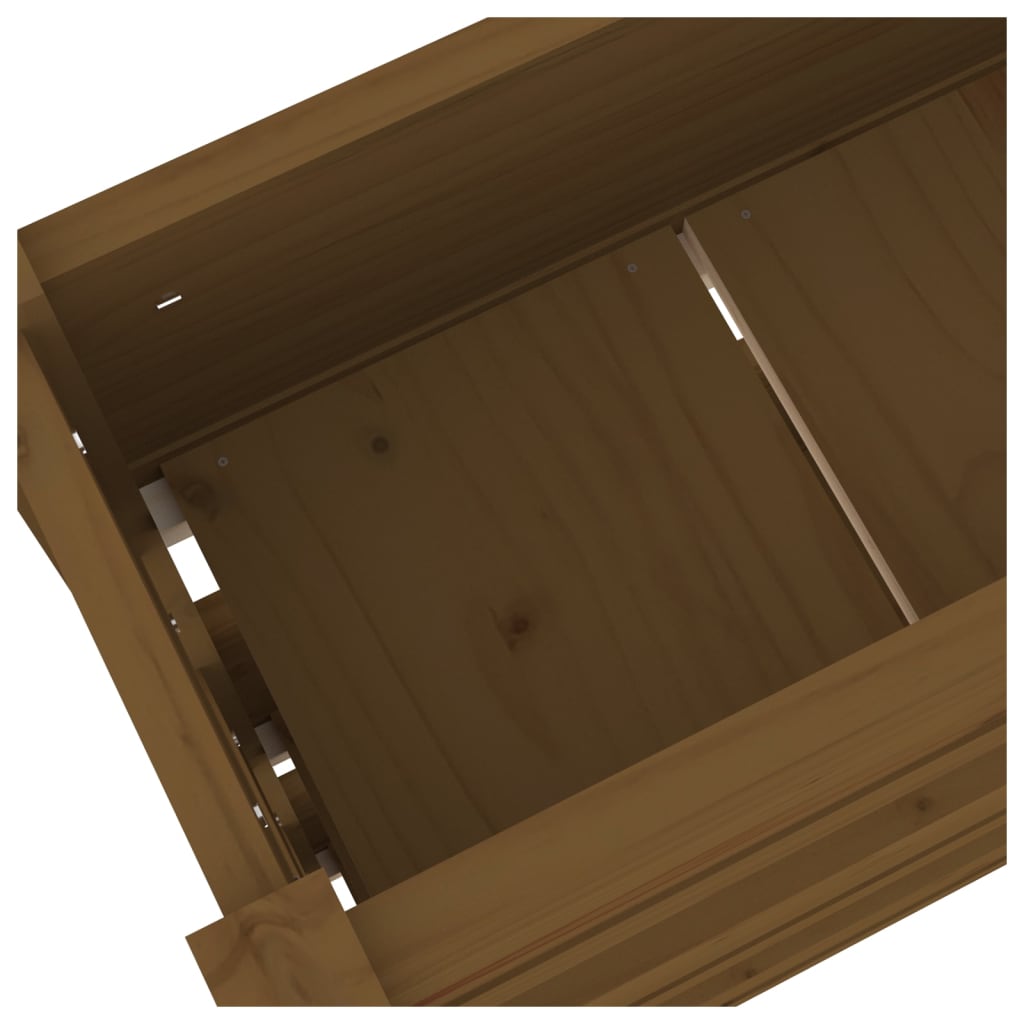 Plantenbak 112x25x104,5 cm massief grenenhout honingbruin is nu te koop bij PeponiXL, paradijselijk wonen!
