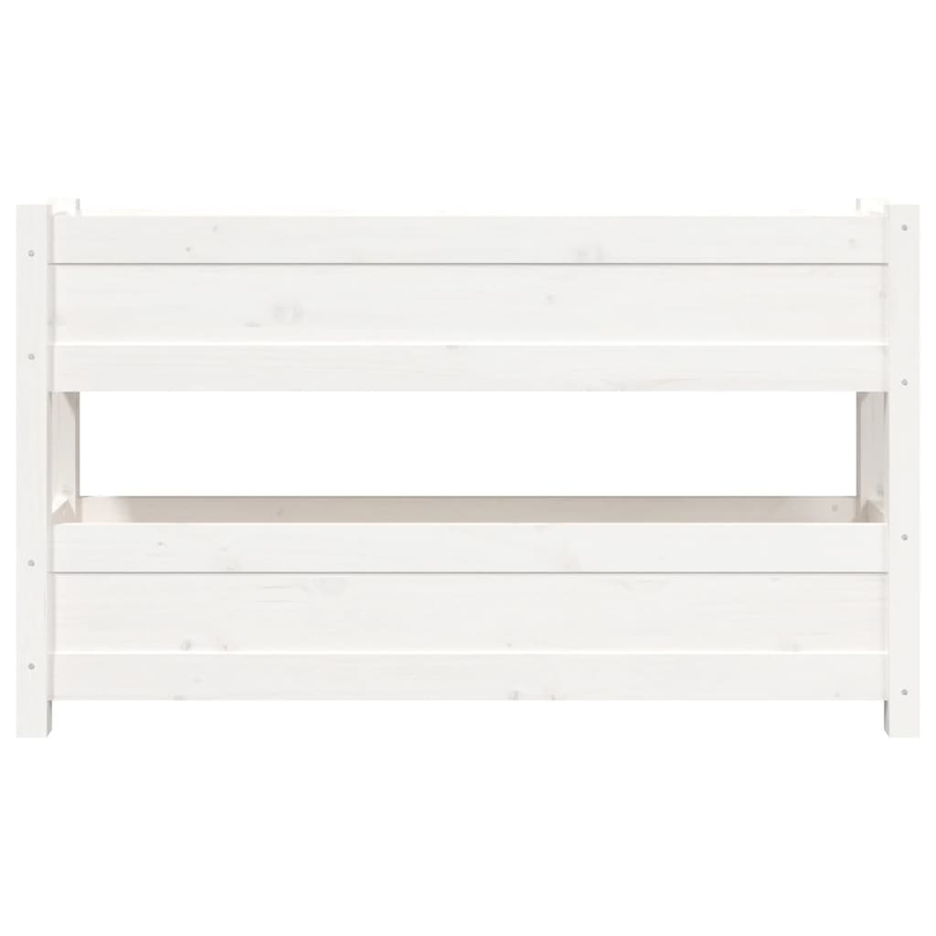 Plantenbak 112x25x66 cm massief grenenhout wit is nu te koop bij PeponiXL, paradijselijk wonen!