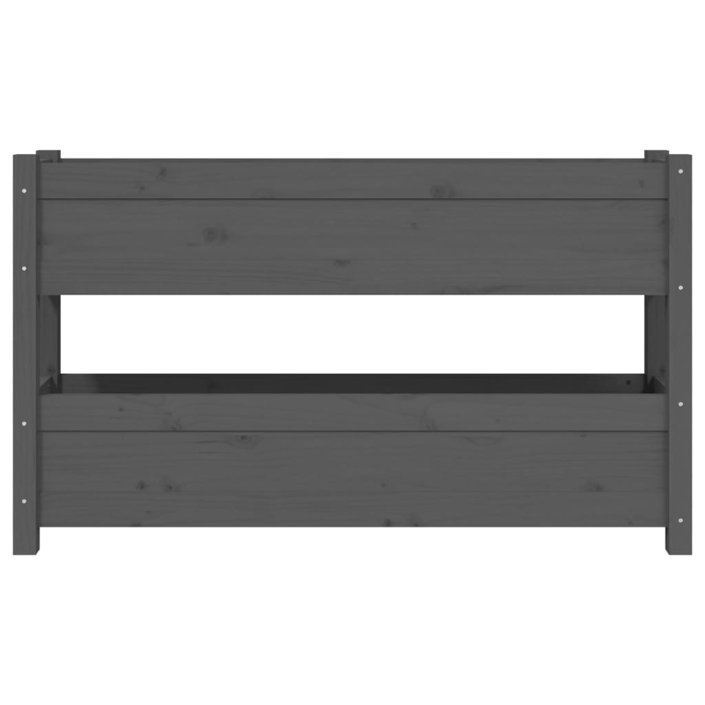 Plantenbak 112x25x66 cm massief grenenhout grijs is nu te koop bij PeponiXL, paradijselijk wonen!