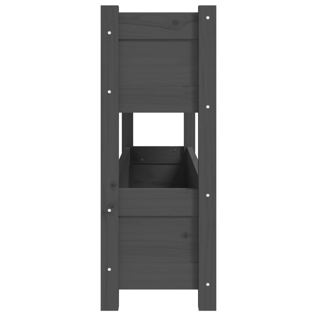 Plantenbak 112x25x66 cm massief grenenhout grijs is nu te koop bij PeponiXL, paradijselijk wonen!