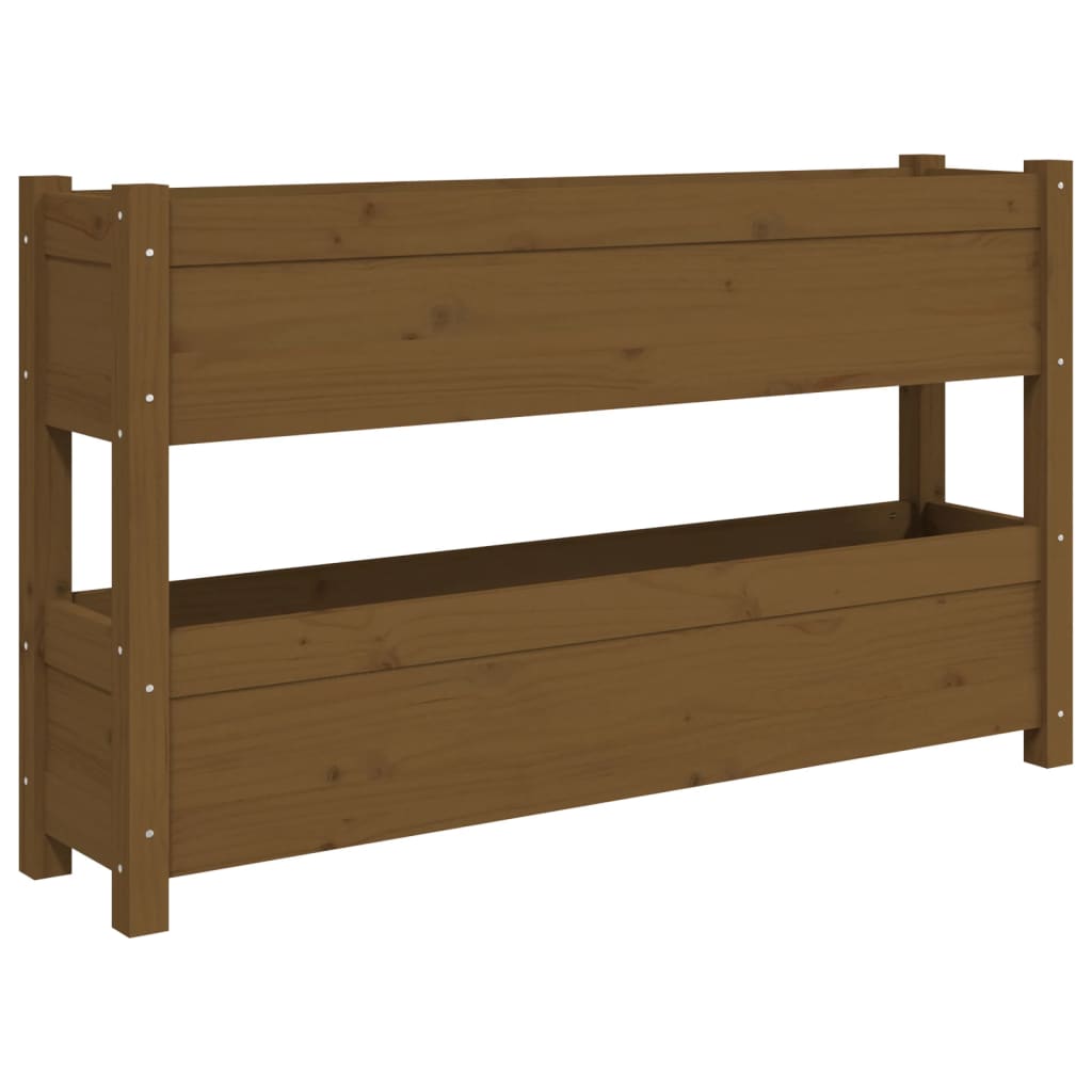 Plantenbak 112x25x66 cm massief grenenhout honingbruin is nu te koop bij PeponiXL, paradijselijk wonen!