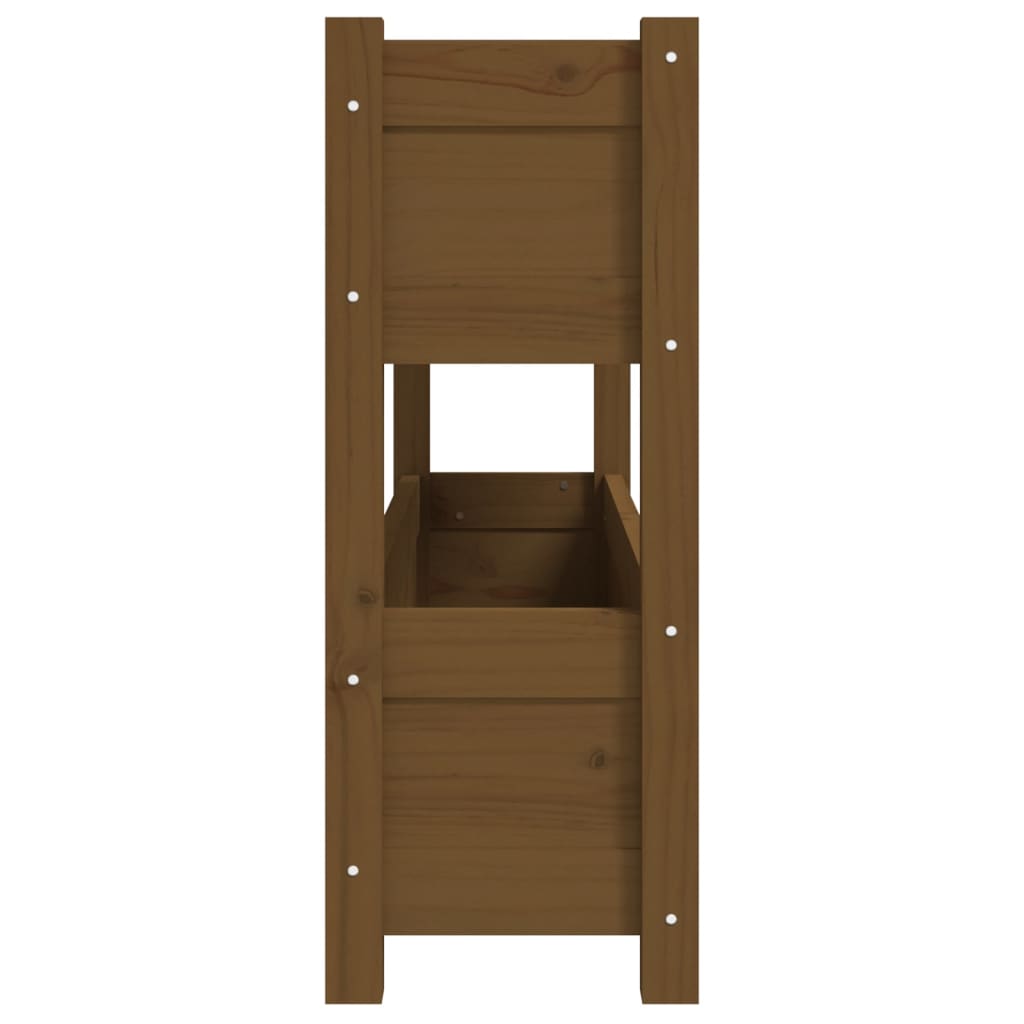 Plantenbak 112x25x66 cm massief grenenhout honingbruin is nu te koop bij PeponiXL, paradijselijk wonen!