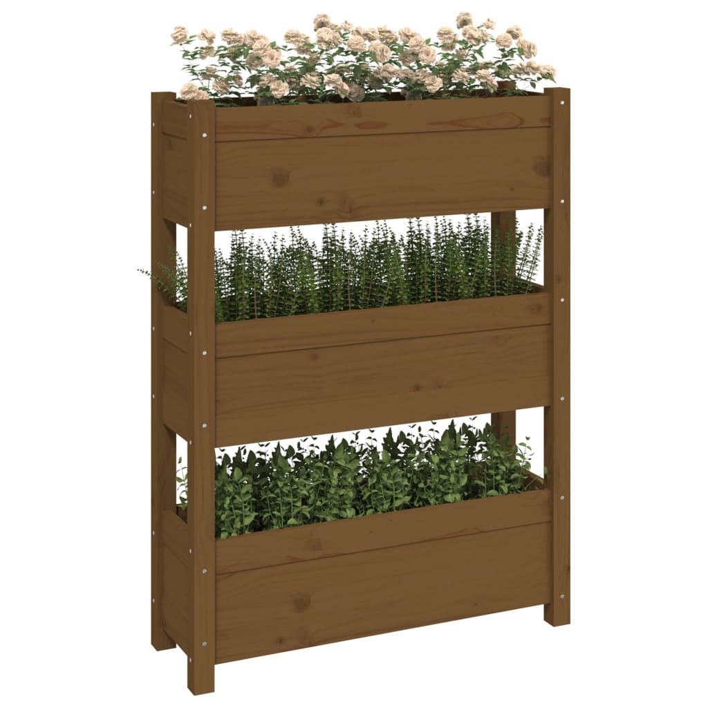Plantenbak 77x25x104,5 cm massief grenenhout honingbruin is nu te koop bij PeponiXL, paradijselijk wonen!
