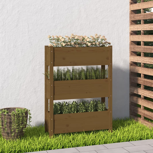 Plantenbak 77x25x104,5 cm massief grenenhout honingbruin is nu te koop bij PeponiXL, paradijselijk wonen!