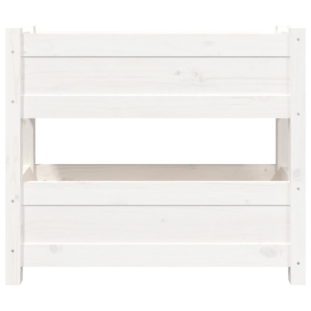 Plantenbak 77x25x66 cm massief grenenhout wit is nu te koop bij PeponiXL, paradijselijk wonen!