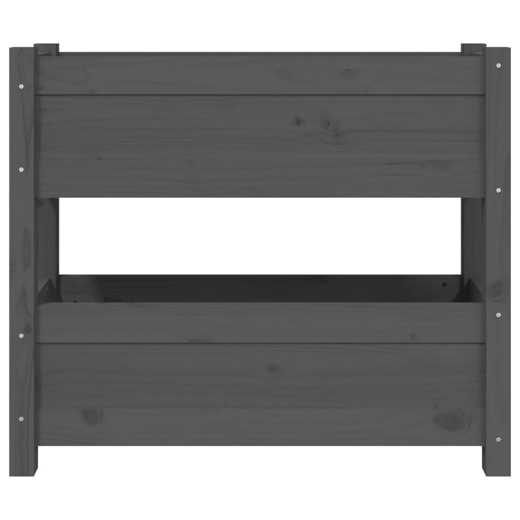 Plantenbak 77x25x66 cm massief grenenhout grijs is nu te koop bij PeponiXL, paradijselijk wonen!