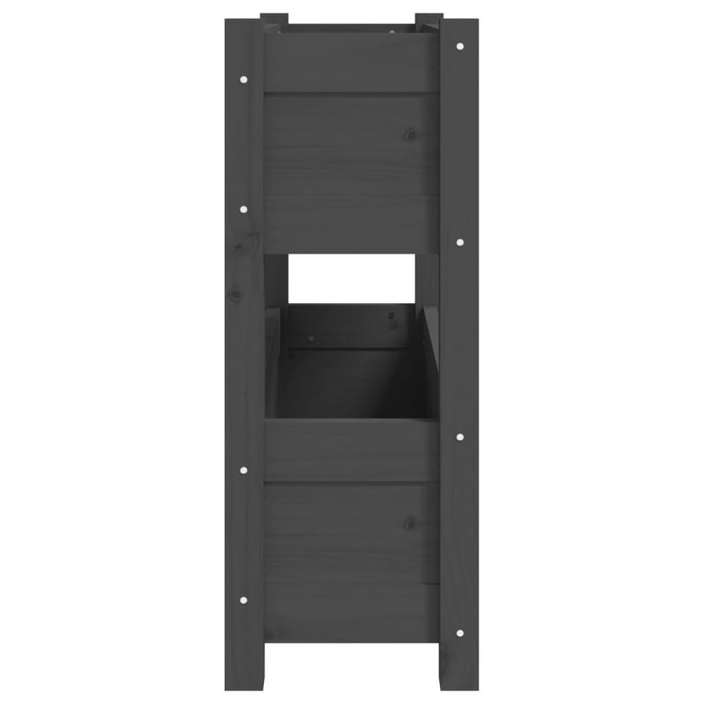 Plantenbak 77x25x66 cm massief grenenhout grijs is nu te koop bij PeponiXL, paradijselijk wonen!
