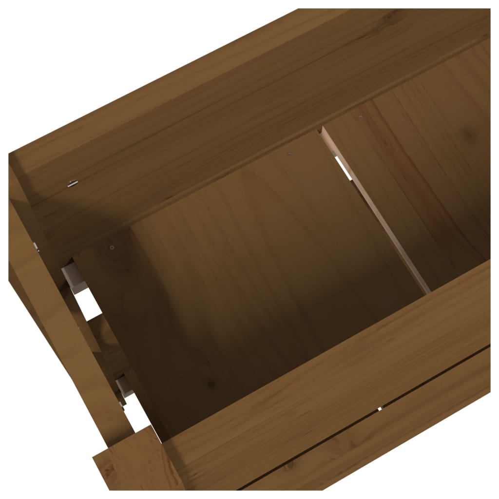 Plantenbak 77x25x66 cm massief grenenhout honingbruin is nu te koop bij PeponiXL, paradijselijk wonen!