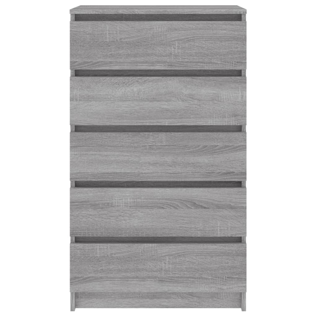 Ladekast 60x36x103 cm bewerkt hout grijs sonoma eikenkleurig is nu te koop bij PeponiXL, paradijselijk wonen!