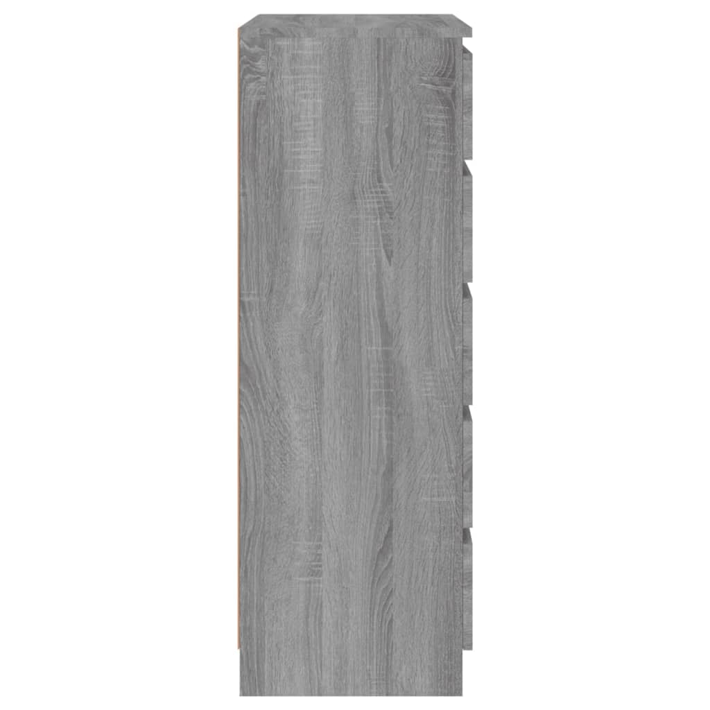 Ladekast 60x36x103 cm bewerkt hout grijs sonoma eikenkleurig is nu te koop bij PeponiXL, paradijselijk wonen!
