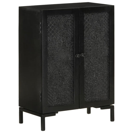 Dressoir 55x30x77 cm massief mangohout en ijzer zwart is nu te koop bij PeponiXL, paradijselijk wonen!