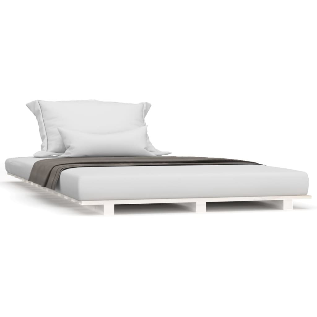 Bedframe massief grenenhout wit 90x200 cm is nu te koop bij PeponiXL, paradijselijk wonen!